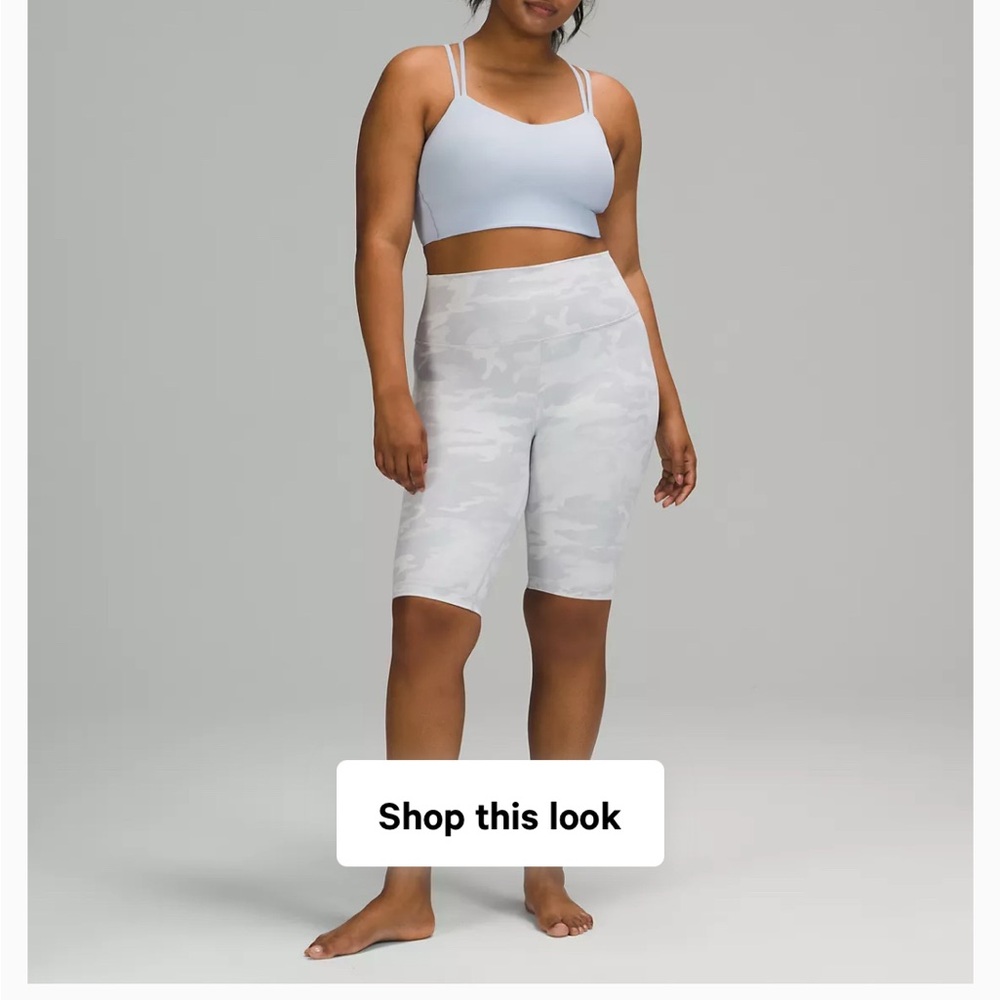 Lululemon Athletica White and Gray Athletic Shorts